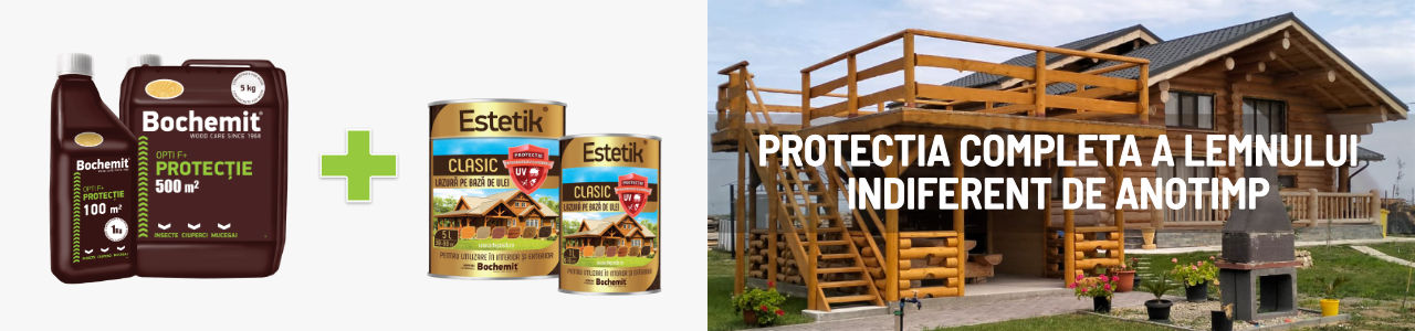 Lazura lemn Bochemit Estetik Clasic 5L, stejar, protectie UV lazura lemn